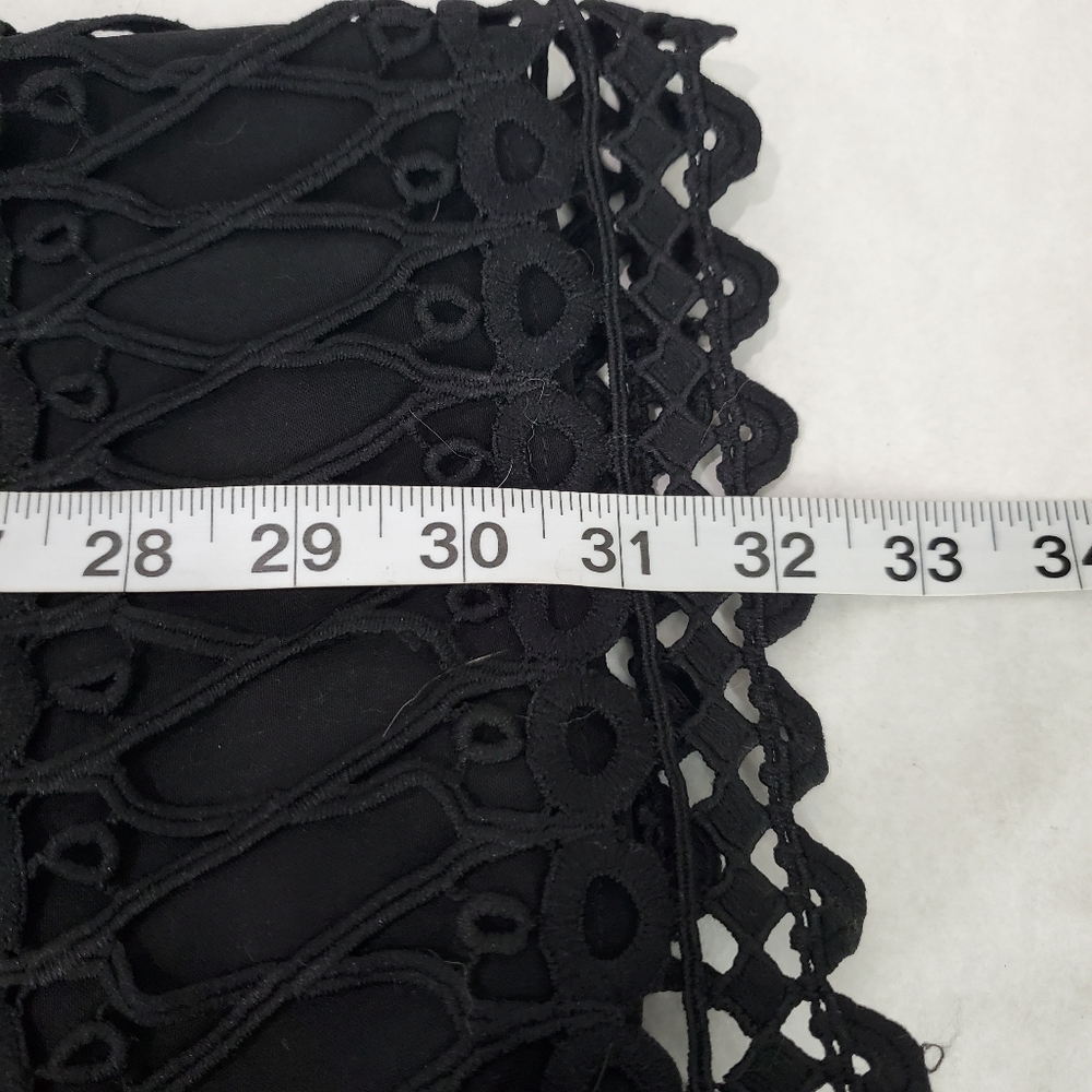 Adelyn Rae Black Fitted Lace Lined Romper Keyhole Front Comfortable Dressy Boho - Picture 8 of 11